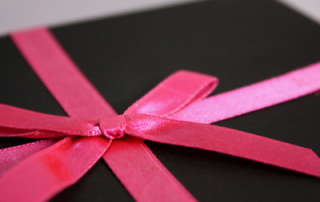 Gift with red bow